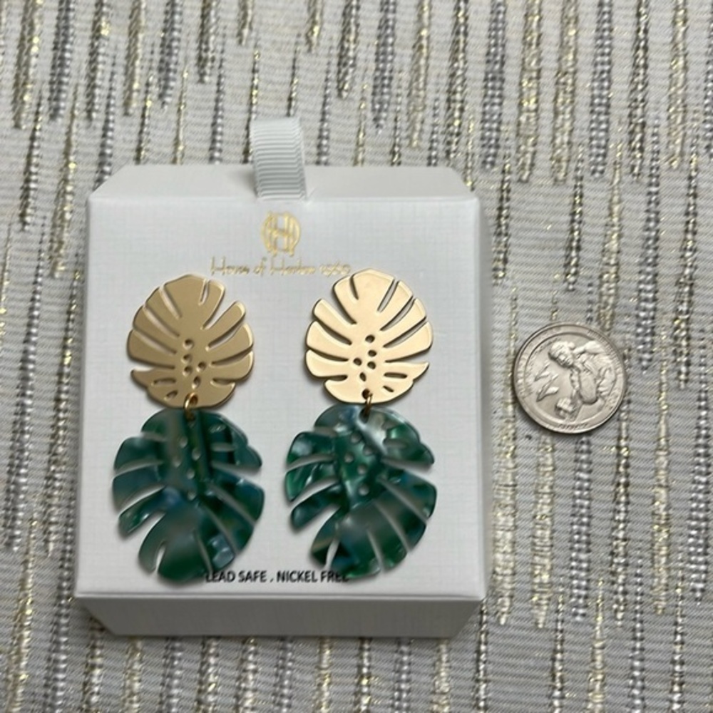 House of Harlow 1960 🏝️Palm Drop Earrings